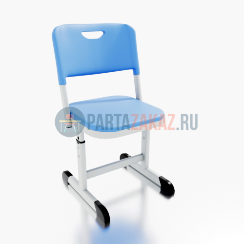 Школьный стул с голубым пластиком