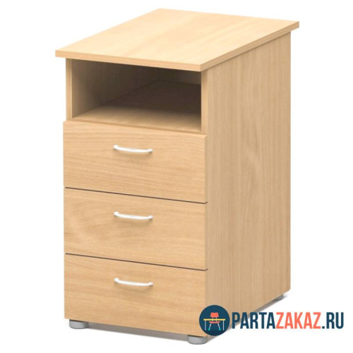 Тумба приставная (3 ящика и ниша) 400х600х750