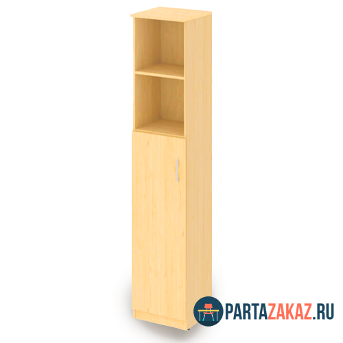 Шкаф-стеллаж узкий полузакрытый (2 открытые полки) 2010х430х450