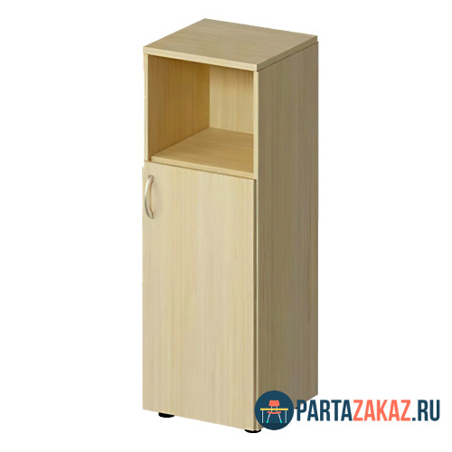 Шкаф-стеллаж низкий узкий с открытой полкой 1130х430х450