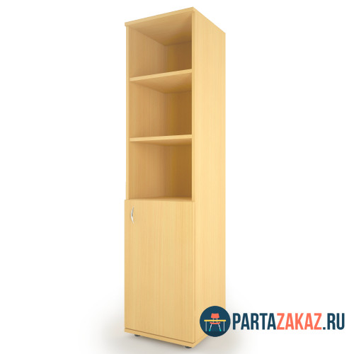 Шкаф-стеллаж узкий полузакрытый (3 открытые полки ) 2010х430х450